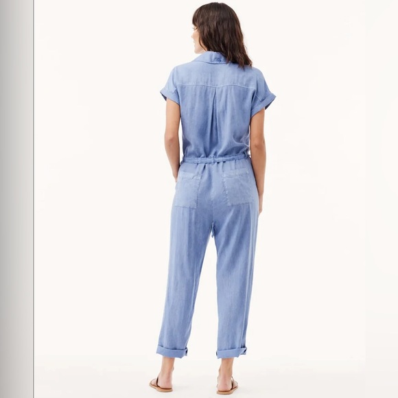 Bella Dahl Patch Pocket Jumpsuit in Mykonos Blue - Picture 2 of 9